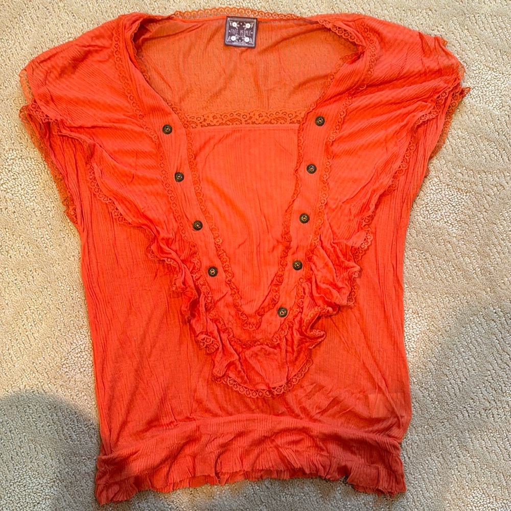 Free People Orange top